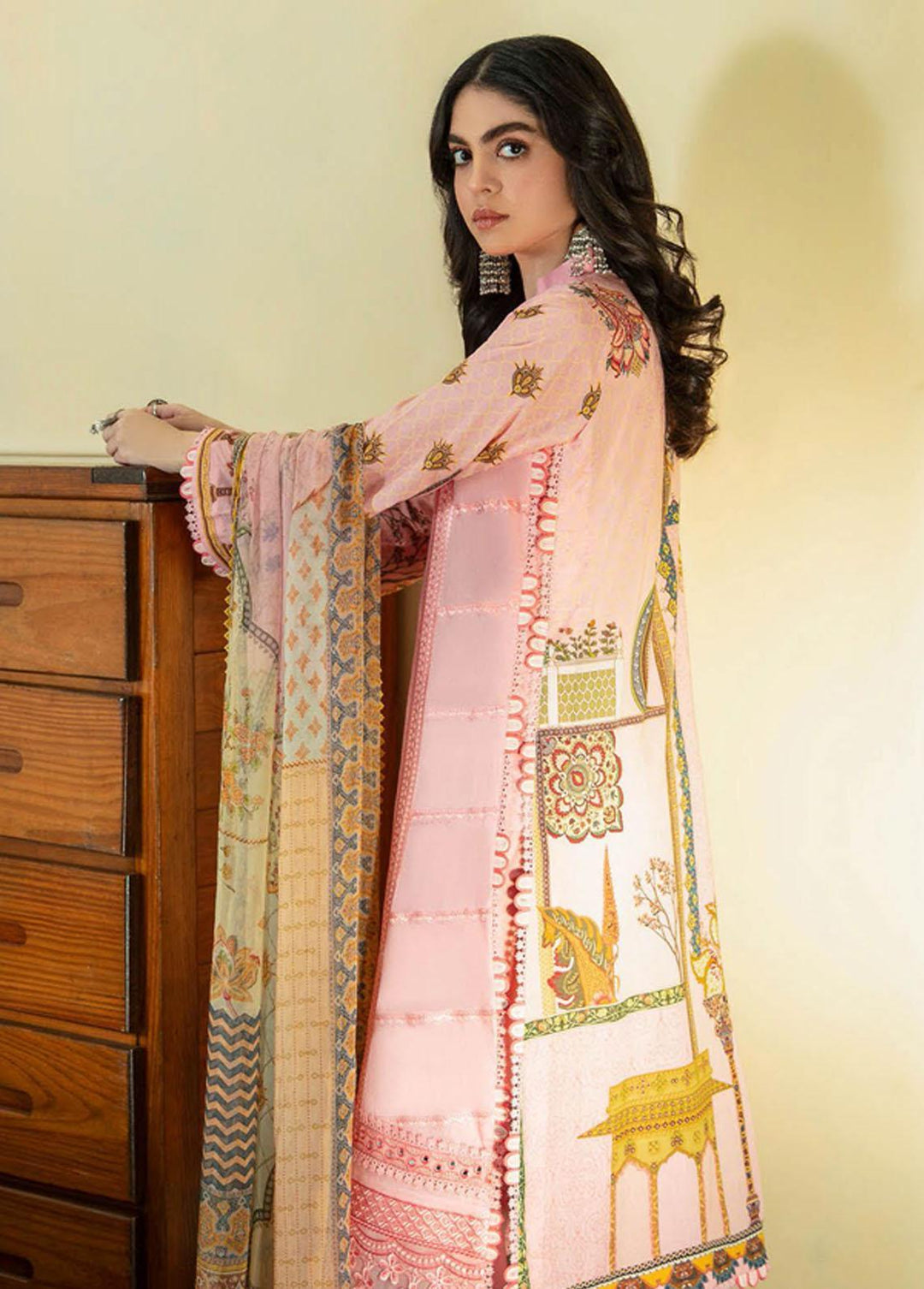 Aabyaan Embroidered Lawn Suits Unstitched 3 Piece ABY22L AL-02 Leelah - Luxury Collection