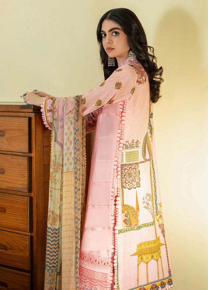 Aabyaan Embroidered Lawn Suits Unstitched 3 Piece ABY22L AL-02 Leelah - Luxury Collection