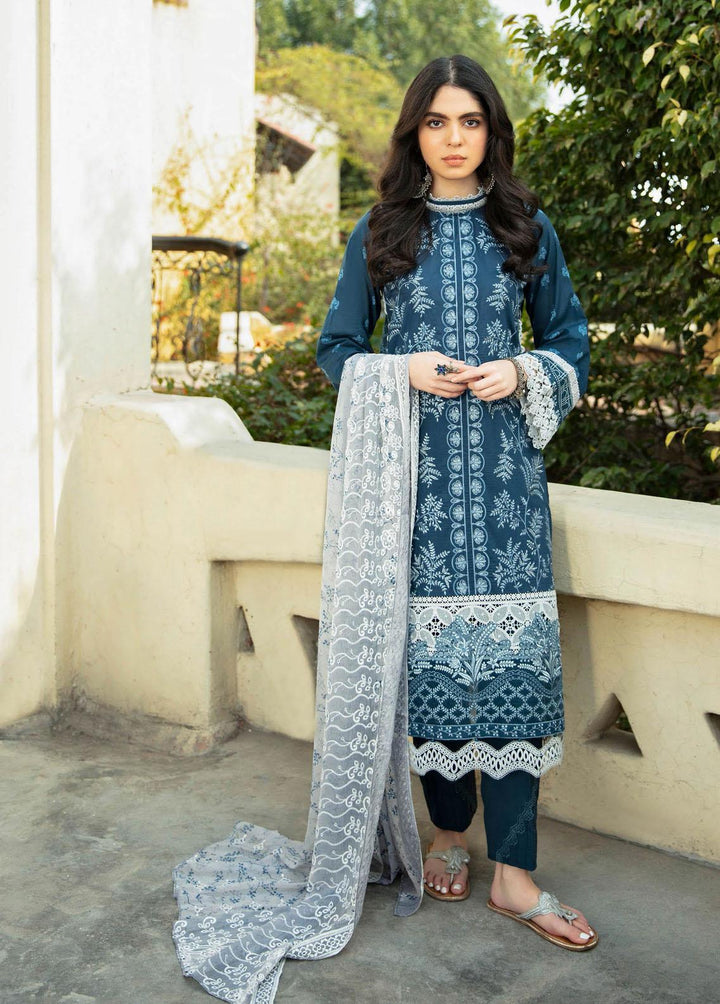 Aabyaan Embroidered Lawn Suits Unstitched 3 Piece ABY22L AL-05 Zaha - Luxury Collection