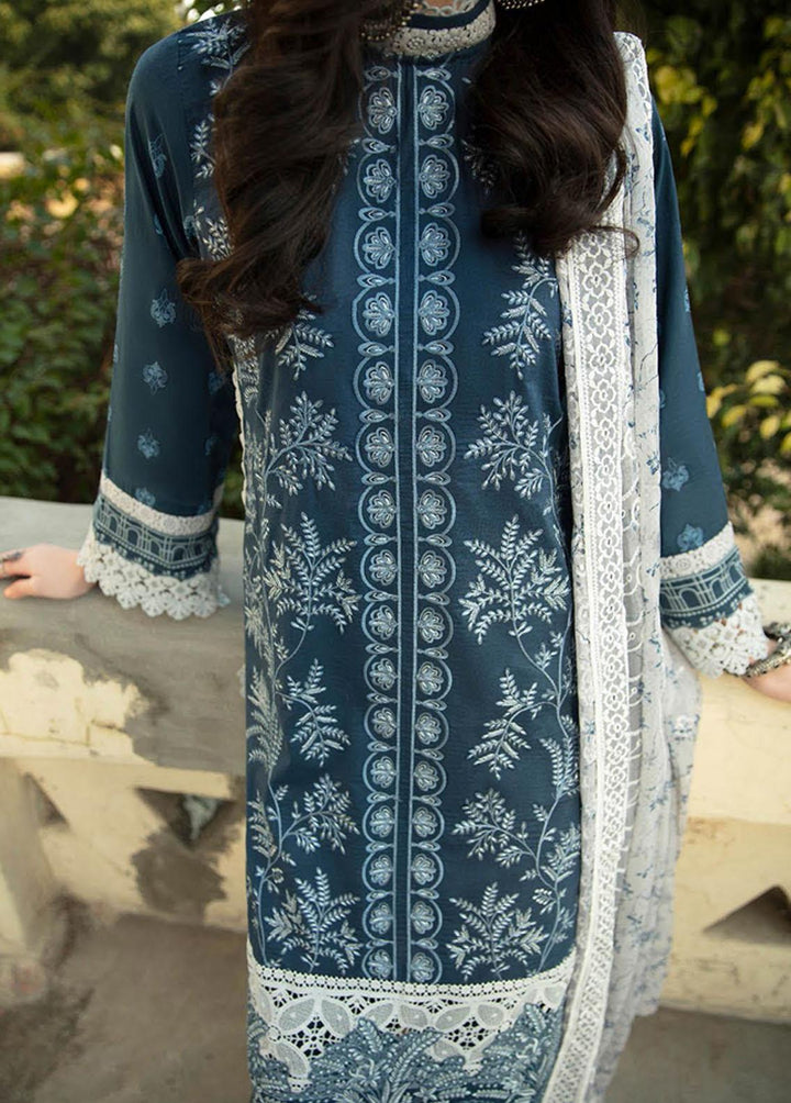 Aabyaan Embroidered Lawn Suits Unstitched 3 Piece ABY22L AL-05 Zaha - Luxury Collection