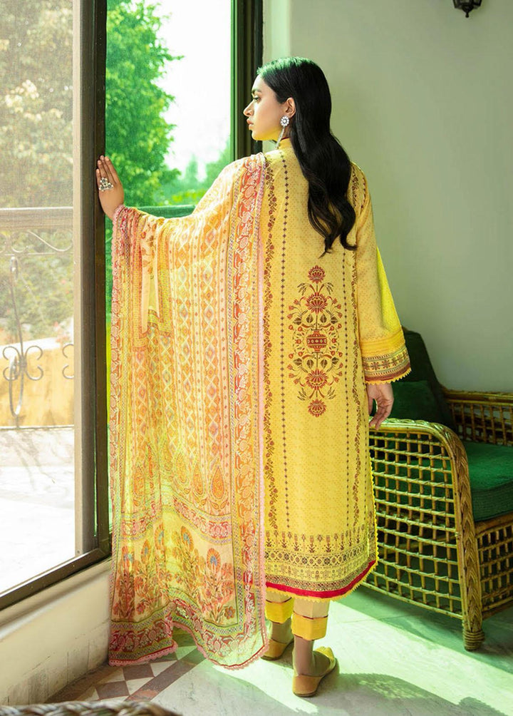 Aabyaan Embroidered Lawn Suits Unstitched 3 Piece ABY22L AL-07 Alizey - Luxury Collection
