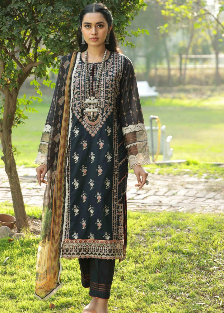 Aabyaan Embroidered Lawn Suits Unstitched 3 Piece ABY22L AL-09 Sophia - Luxury Collection
