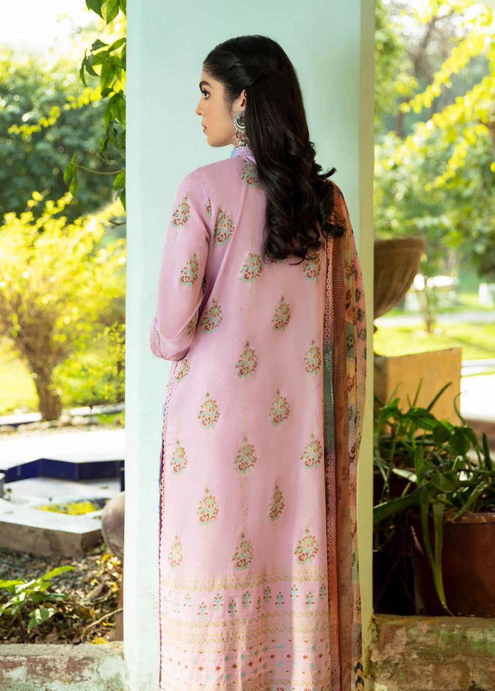 Aabyaan Embroidered Lawn Suits Unstitched 3 Piece ABY22L AL-11 Firyal - Luxury Collection