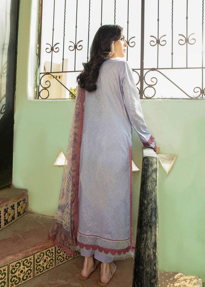 Aabyaan Embroidered Lawn Suits Unstitched 3 Piece ABY22L AL-13 Jasmine - Luxury Collection