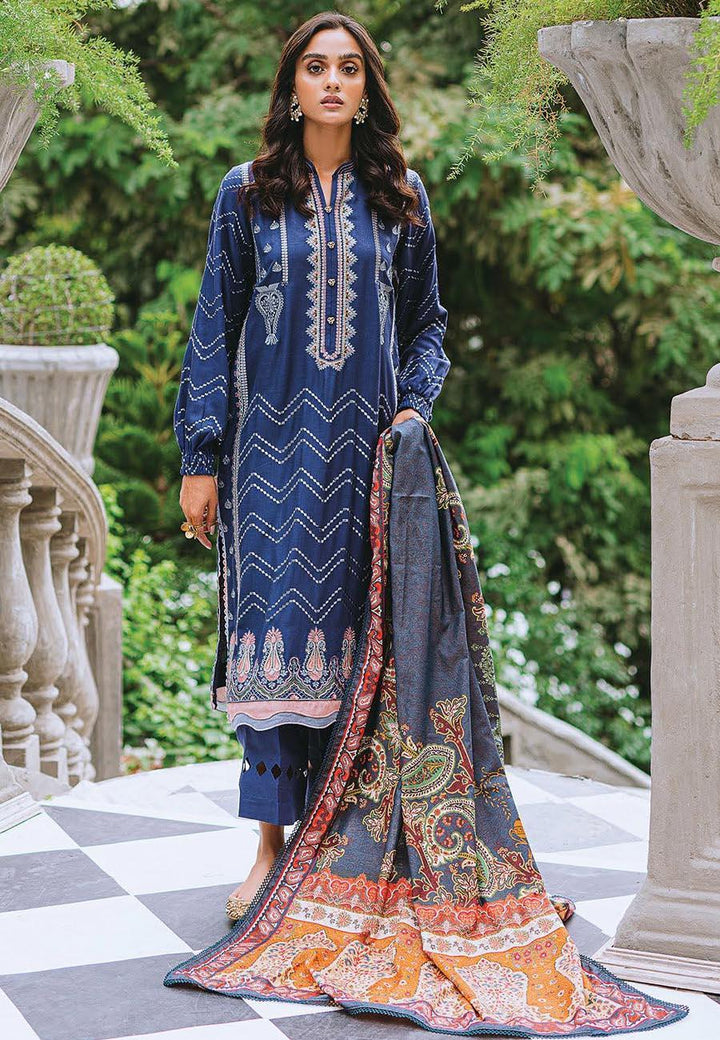 Aabyaan Embroidered Linen Suits Unstitched 3 Piece ABY21W 07 Emiri - Winter Collection