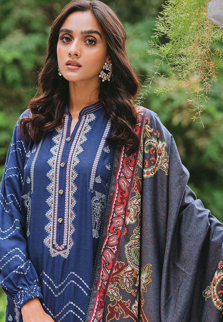 Aabyaan Embroidered Linen Suits Unstitched 3 Piece ABY21W 07 Emiri - Winter Collection