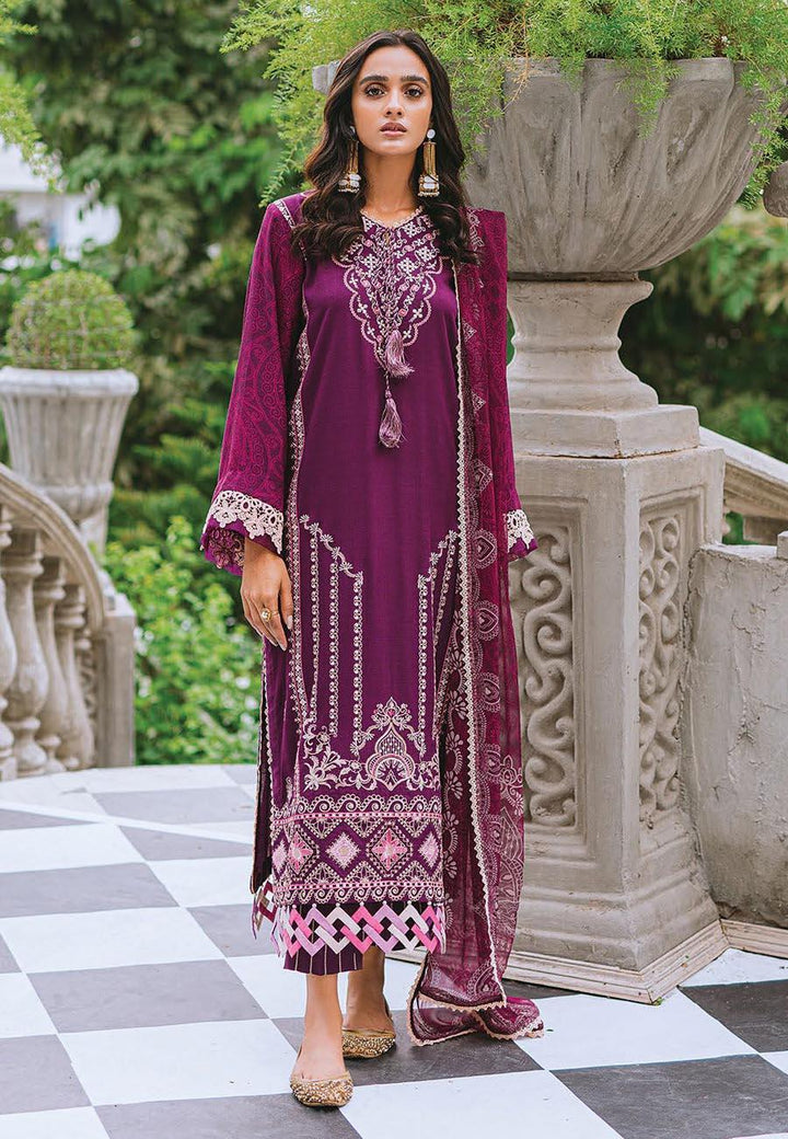 Aabyaan Embroidered Linen Suits Unstitched 3 Piece ABY21W 09 Sanem - Winter Collection