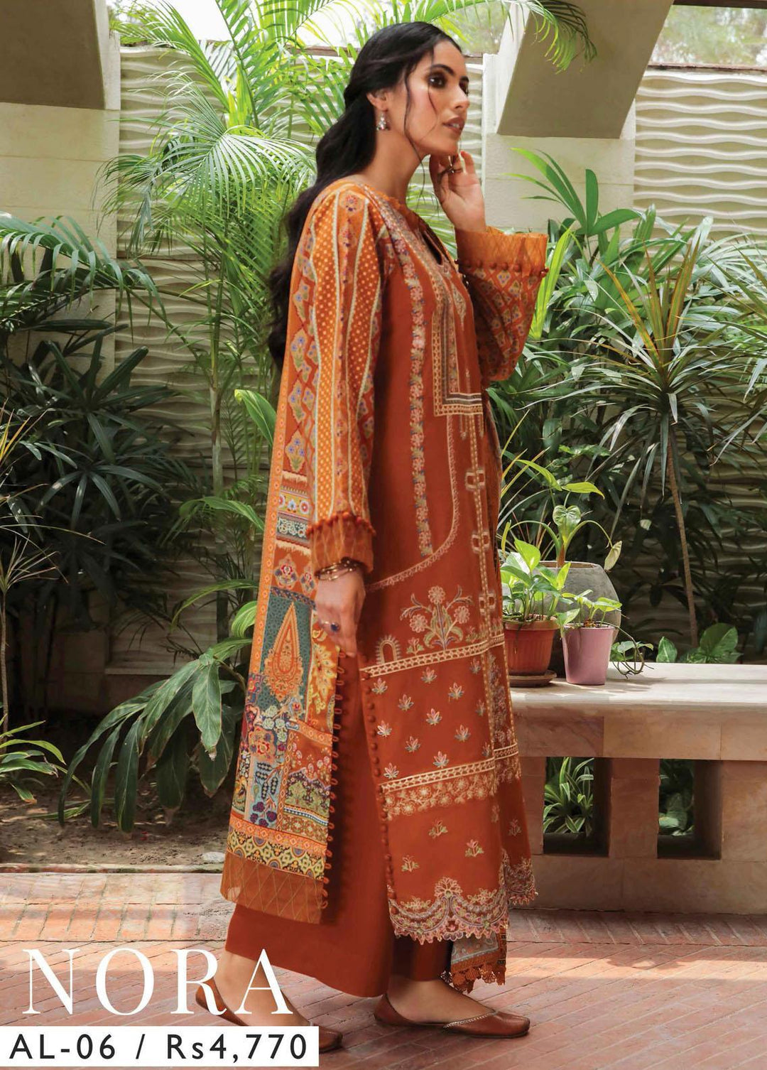 Miraal By Aabyaan Embroidered Linen Suits Unstitched 3 Piece ABY22M AL-06 Nora - Winter Collection