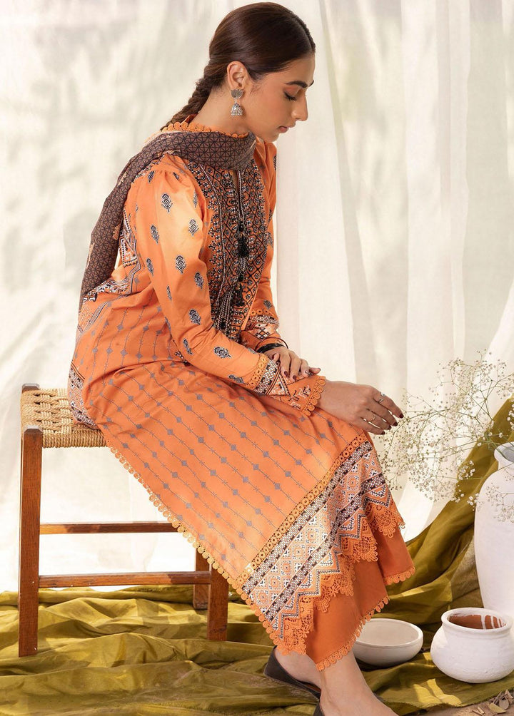 Aabyaan Embroidered Lawn Suits Unstitched 3 Piece ABY23P AP-03 Amira - Summer Collection