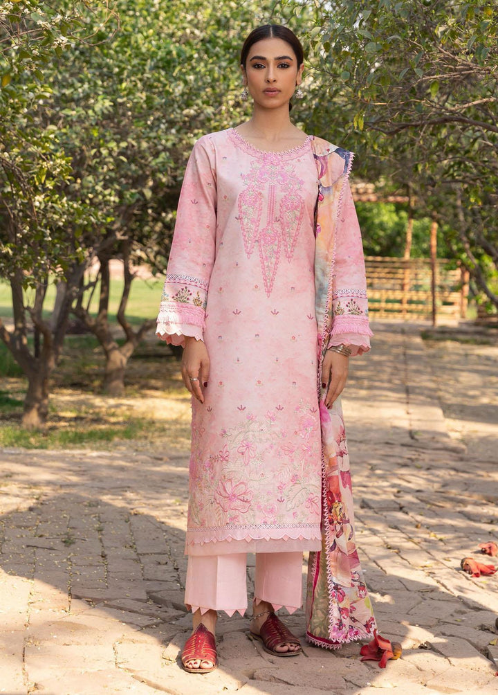 Aabyaan Embroidered Lawn Suits Unstitched 3 Piece ABY23P AP-04 Elmas - Summer Collection