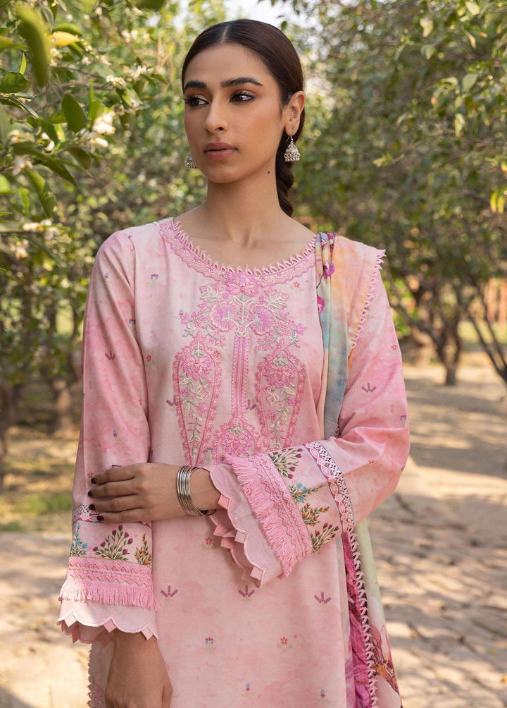 Aabyaan Embroidered Lawn Suits Unstitched 3 Piece ABY23P AP-04 Elmas - Summer Collection