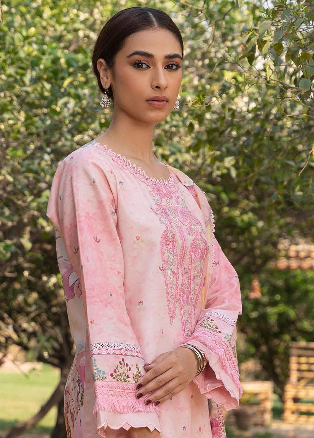 Aabyaan Embroidered Lawn Suits Unstitched 3 Piece ABY23P AP-04 Elmas - Summer Collection