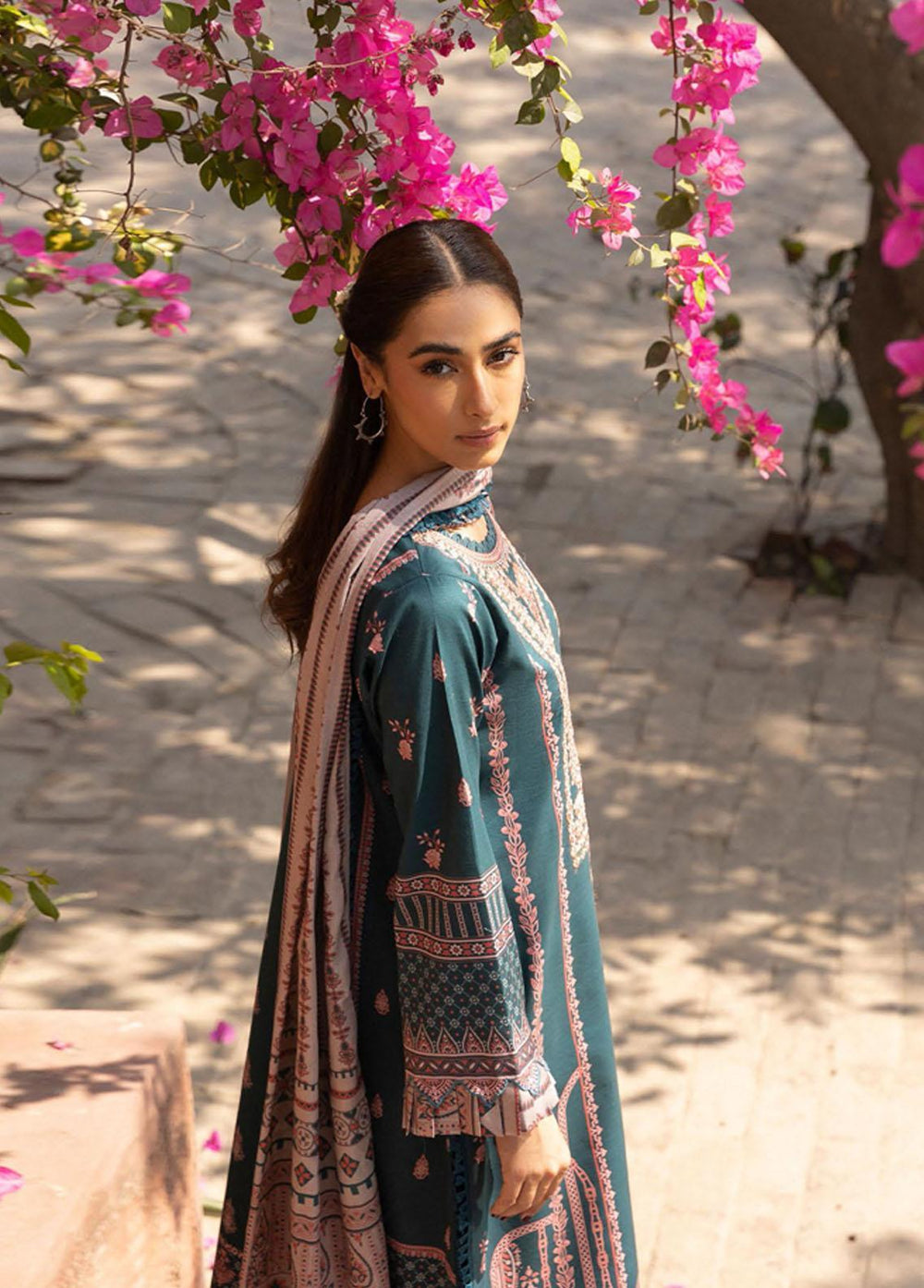 Aabyaan Embroidered Lawn Suits Unstitched 3 Piece ABY23P AP-05 Cyra - Summer Collection