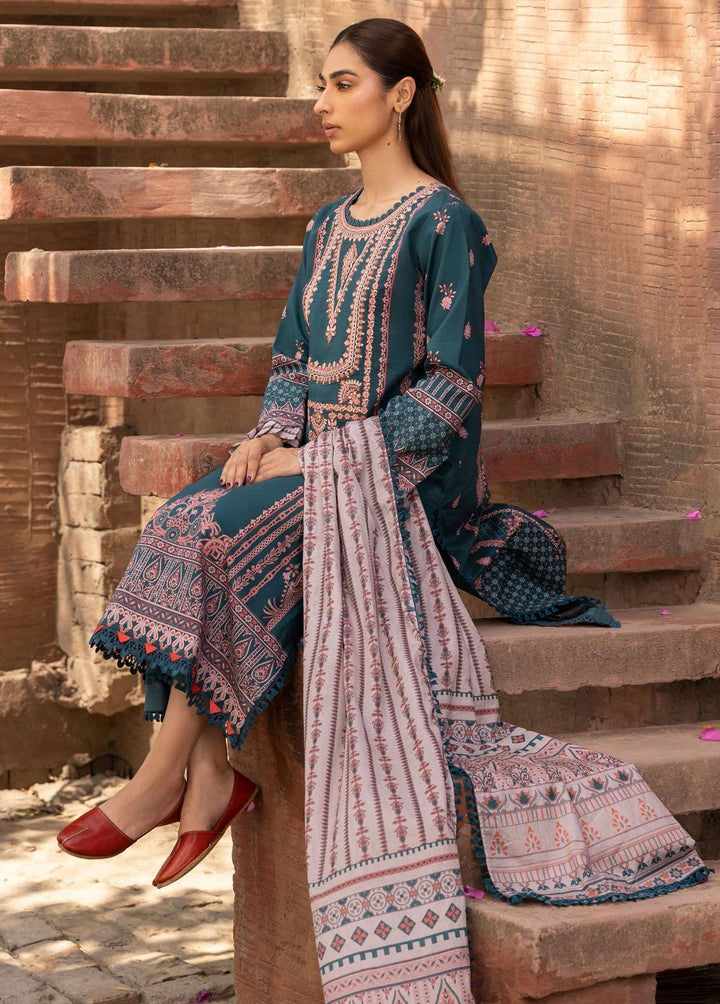 Aabyaan Embroidered Lawn Suits Unstitched 3 Piece ABY23P AP-05 Cyra - Summer Collection
