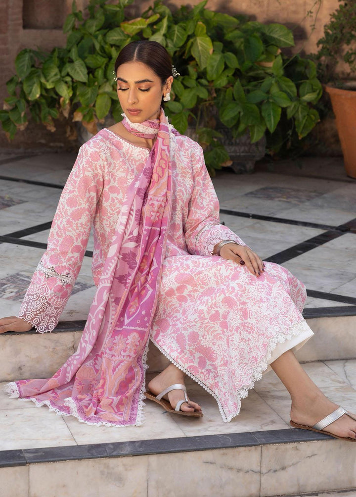 Aabyaan Embroidered Lawn Suits Unstitched 3 Piece ABY23P AP-08 Janaan - Summer Collection