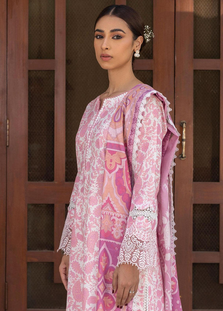Aabyaan Embroidered Lawn Suits Unstitched 3 Piece ABY23P AP-08 Janaan - Summer Collection