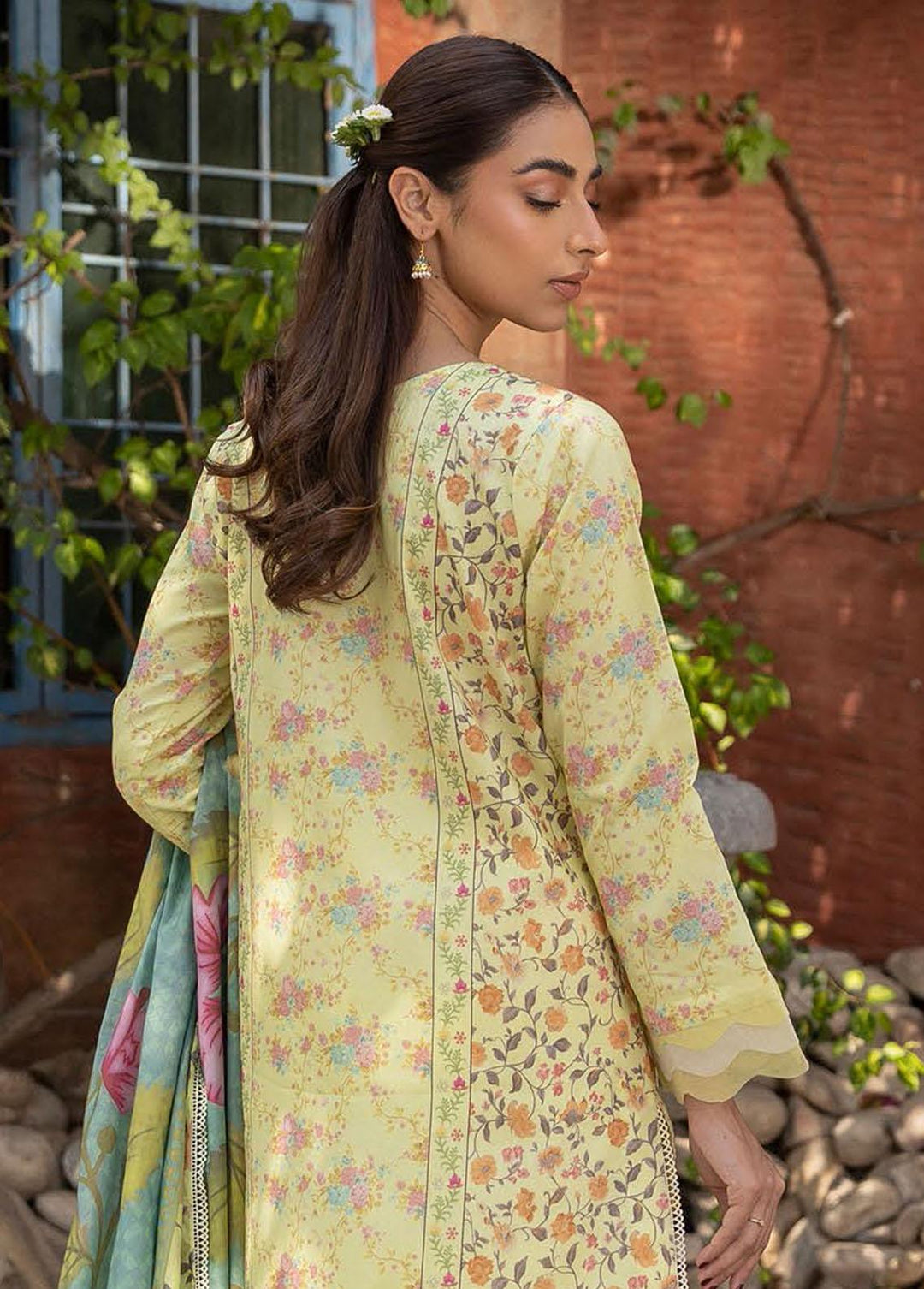 Aabyaan Embroidered Lawn Suits Unstitched 3 Piece ABY23P AP-10 Alyara - Summer Collection