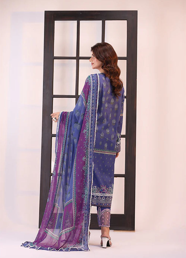 La Elise Women Unstitched Embroidered Lawn 3 Piece Suit 0001203 Eliza - Casual Collection