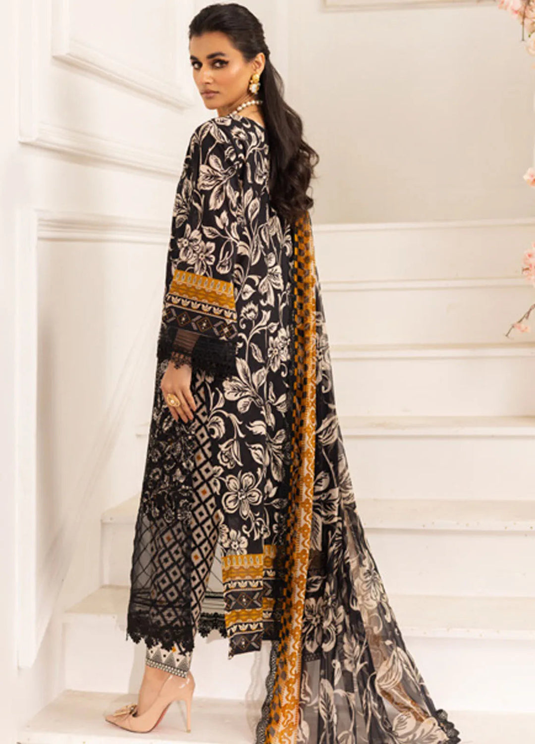 Aafreen by Riaz Arts 3 piece Lawn Suit Unstitched RA25AC AF-179 - Summer Collection