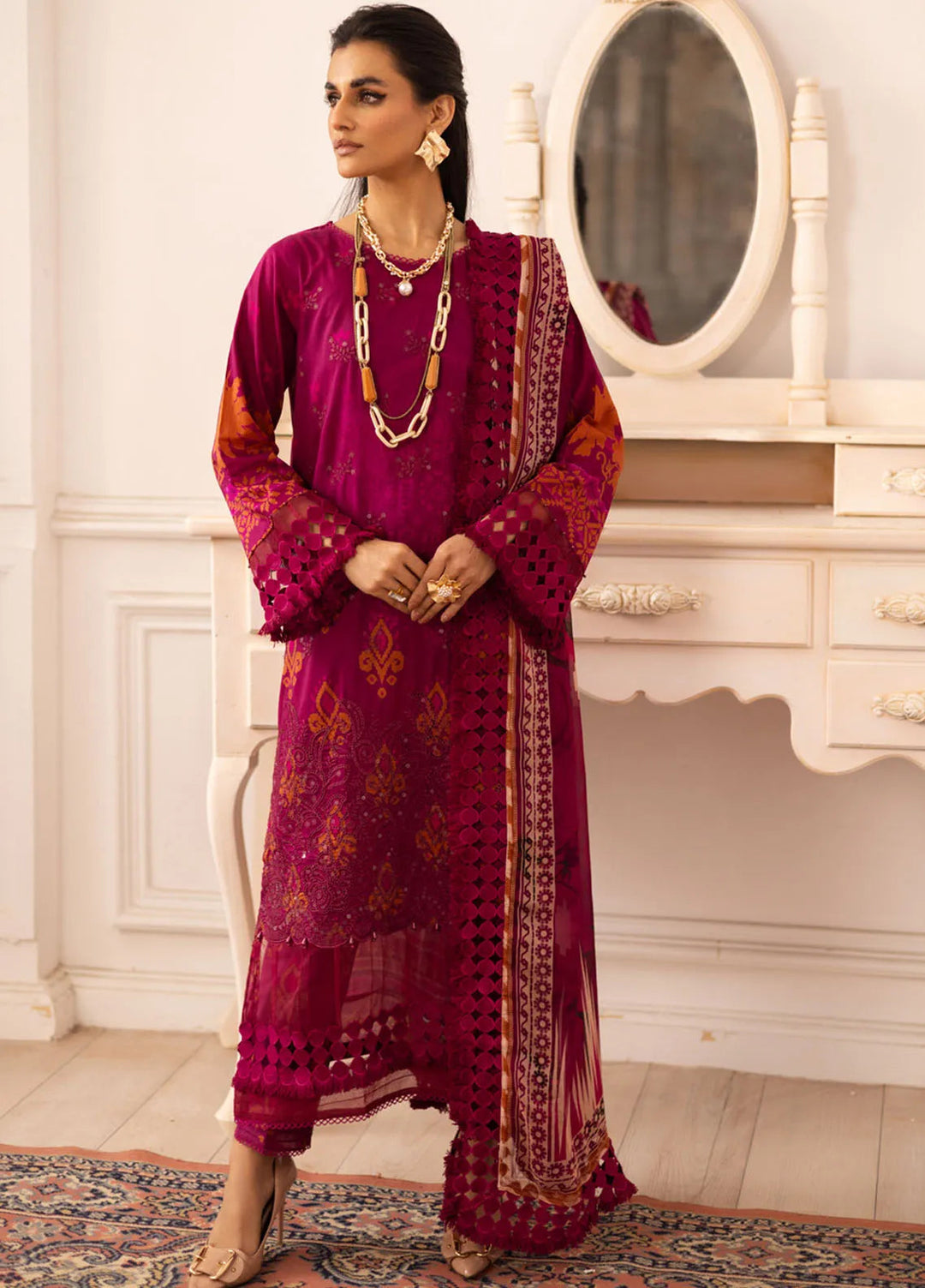 Aafreen by Riaz Arts 3 piece Lawn Suit Unstitched RA25AC AF-181 - Summer Collection