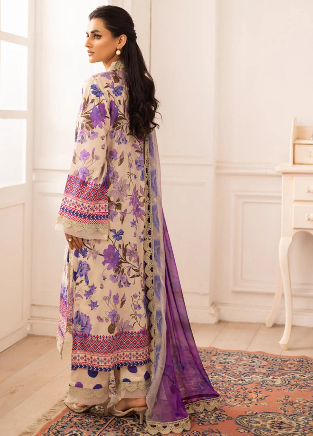 Aafreen by Riaz Arts 3 piece Lawn Suit Unstitched RA25AC AF-183 - Summer Collection