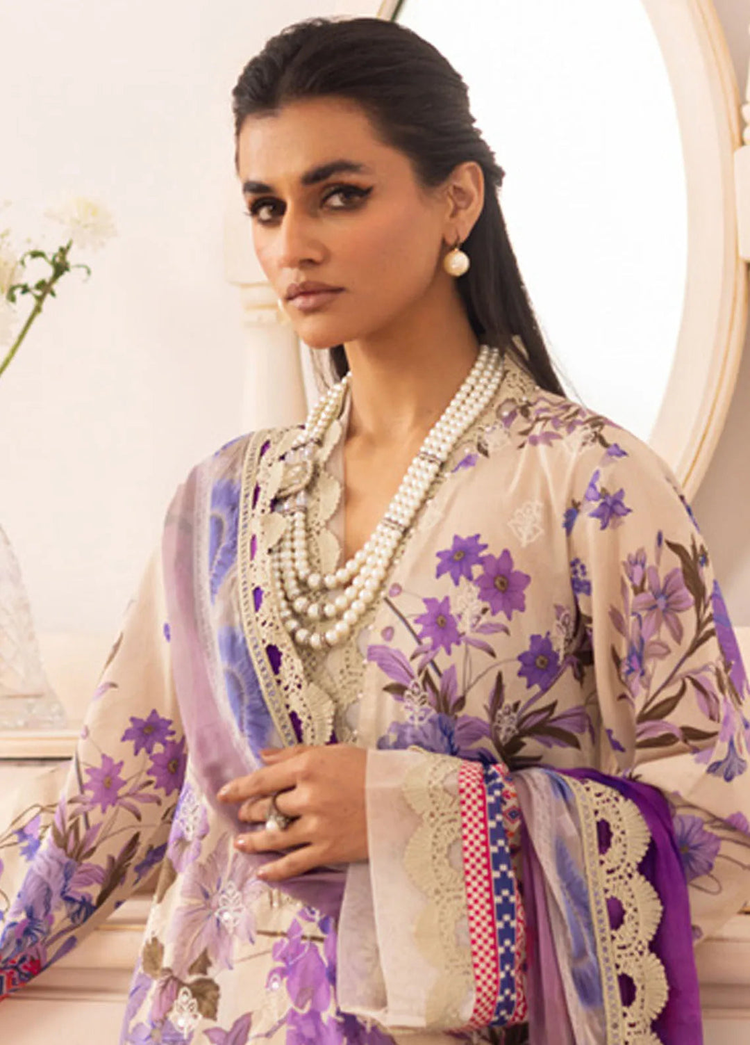 Aafreen by Riaz Arts 3 piece Lawn Suit Unstitched RA25AC AF-183 - Summer Collection