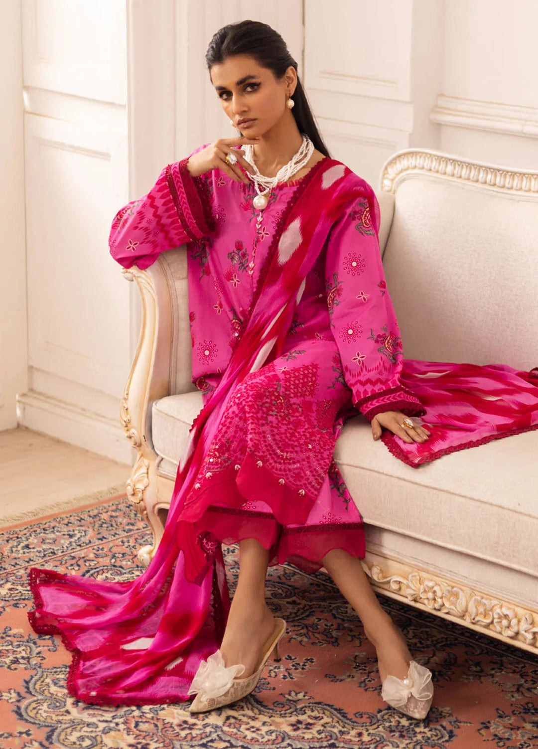 Aafreen by Riaz Arts 3 piece Lawn Suit Unstitched RA25AC AF-184 - Summer Collection