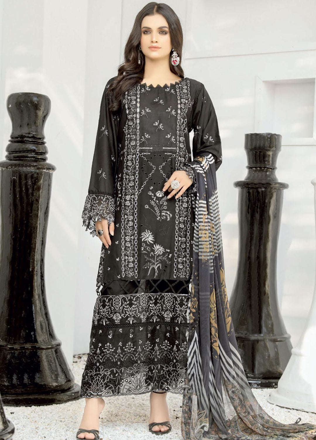 Aafreen by Riaz Arts Embroidered Chikankari Lawn Suits Unstitched 3 Piece RA21ABW AF-89 - Summer Collection