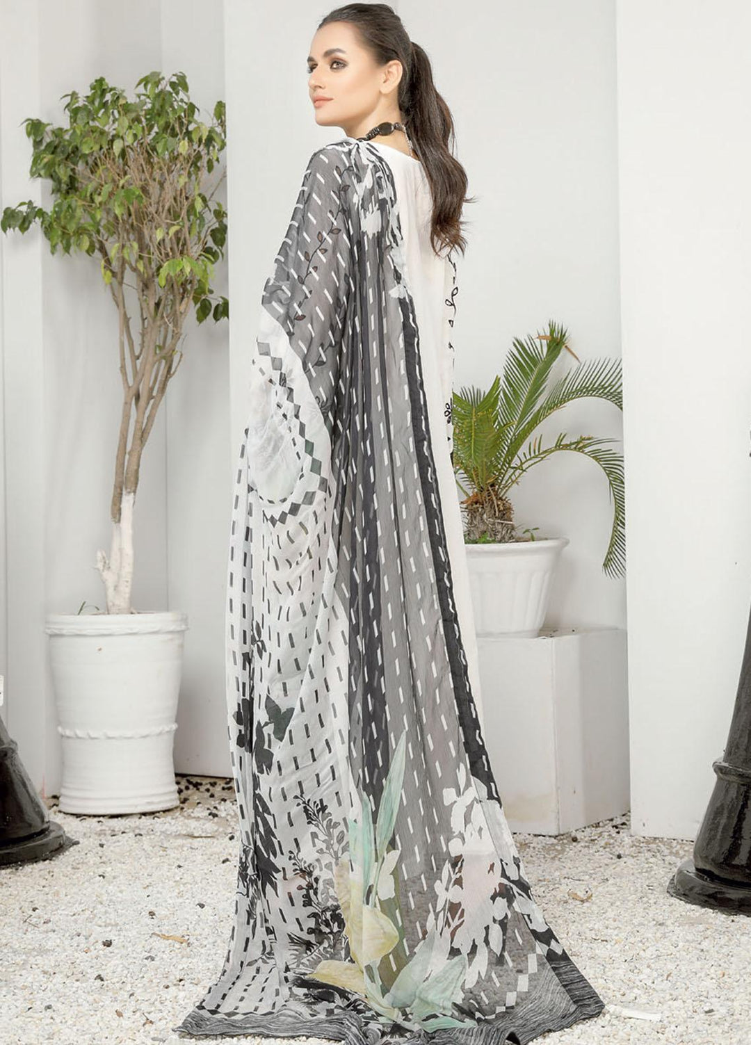 Aafreen by Riaz Arts Embroidered Chikankari Lawn Suits Unstitched 3 Piece RA21ABW AF-90 - Summer Collection