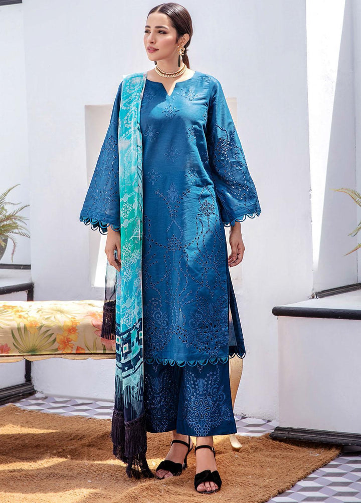 Aafreen By Riaz Arts Embroidered Lawn Suits Unstitched 3 Piece RA22AL D-05 - Summer Collection