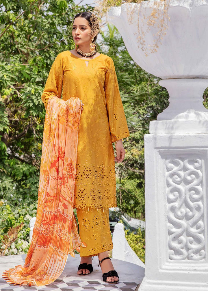 Aafreen By Riaz Arts Embroidered Lawn Suits Unstitched 3 Piece RA22AL D-07 - Summer Collection