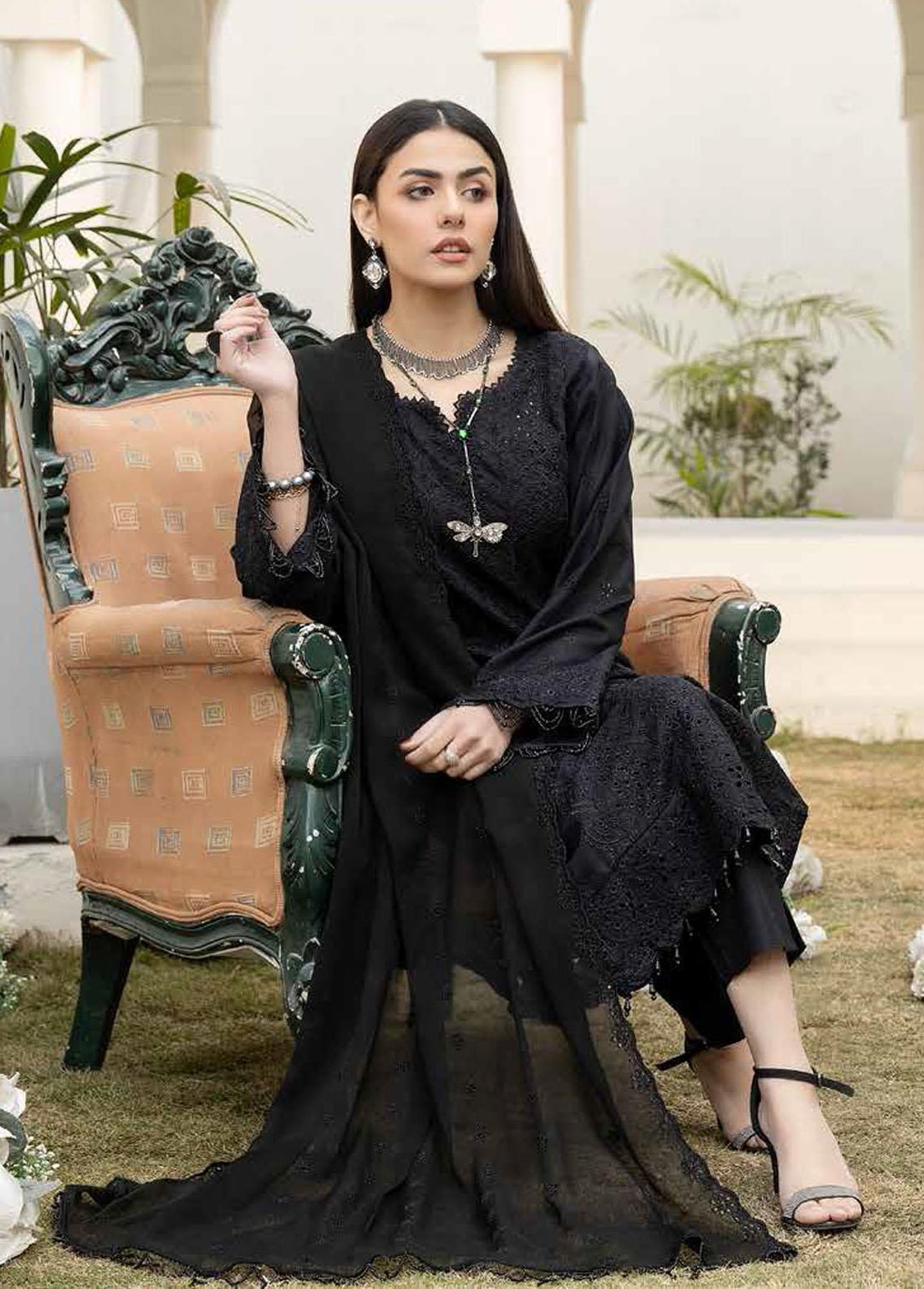 Aafreen By Riaz Arts Embroidered Lawn Suits Unstitched 3 Piece RA23A AF-03 - Summer Collection