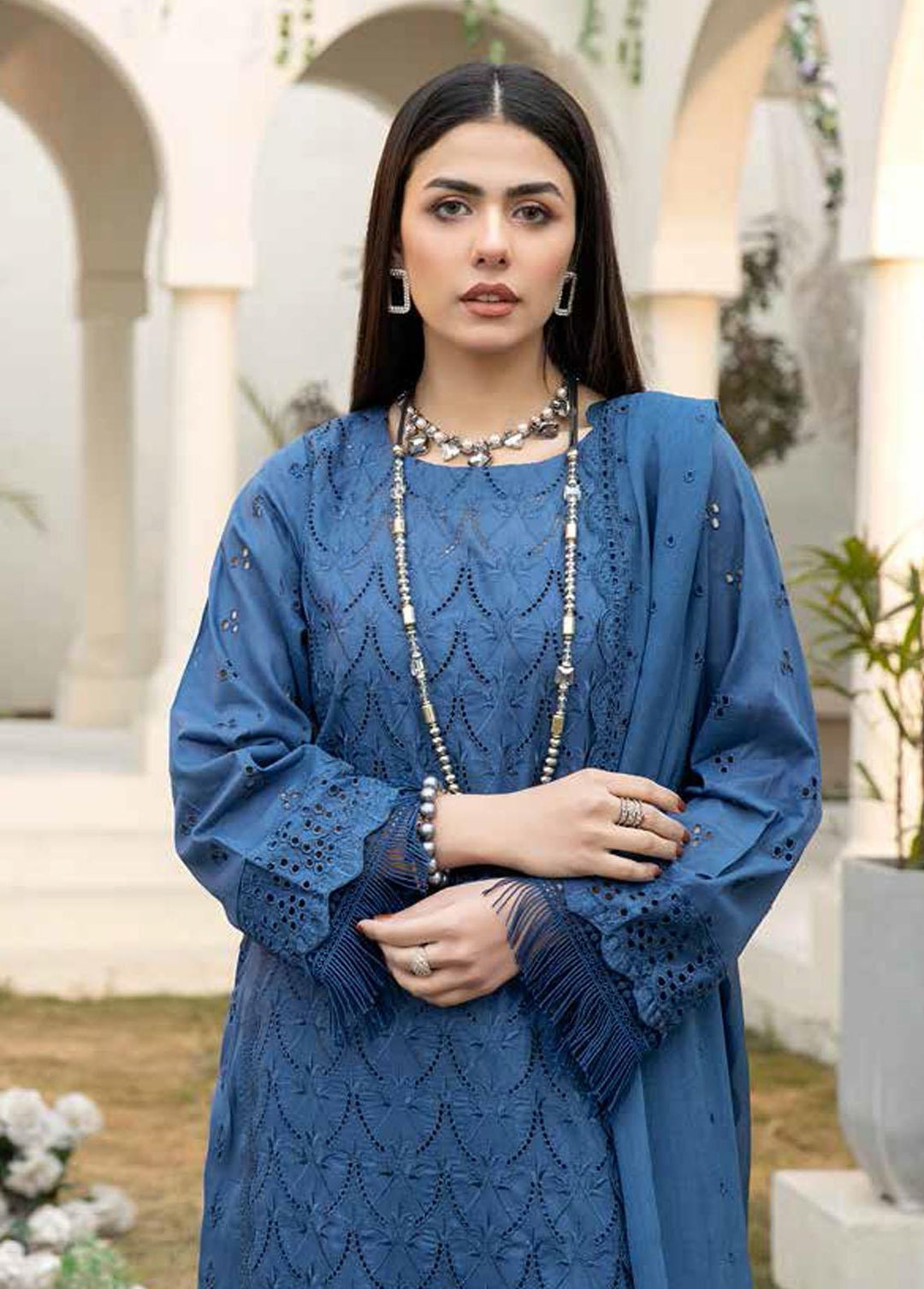 Aafreen By Riaz Arts Embroidered Lawn Suits Unstitched 3 Piece RA23A AF-07 - Summer Collection