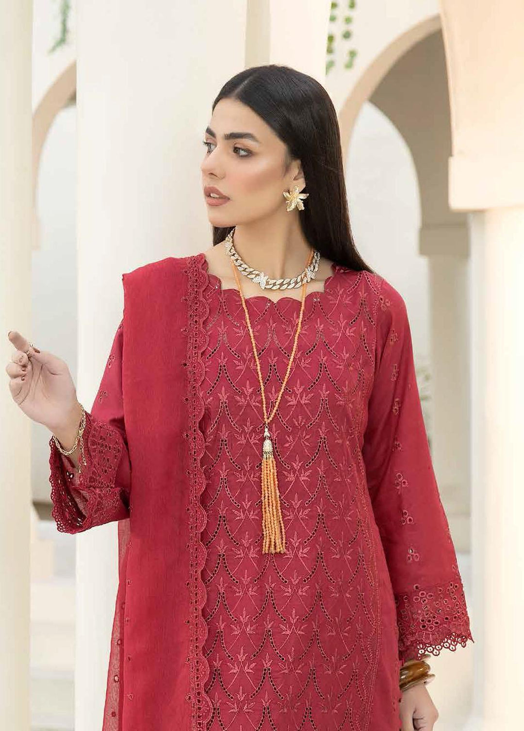 Aafreen By Riaz Arts Embroidered Lawn Suits Unstitched 3 Piece RA23A AF-09 - Summer Collection