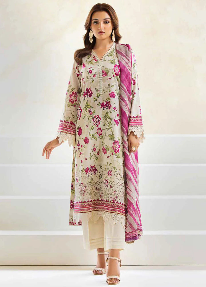 Aafreen By Riaz Arts Chikankari Lawn Suit Unstitched 3 Piece RA24A AF-81 - Summer Collection