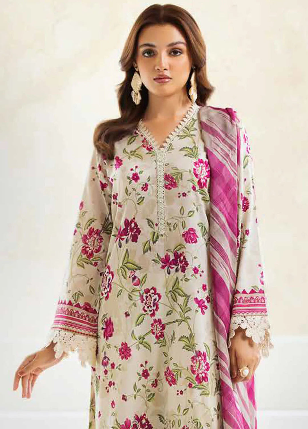 Aafreen By Riaz Arts Chikankari Lawn Suit Unstitched 3 Piece RA24A AF-81 - Summer Collection