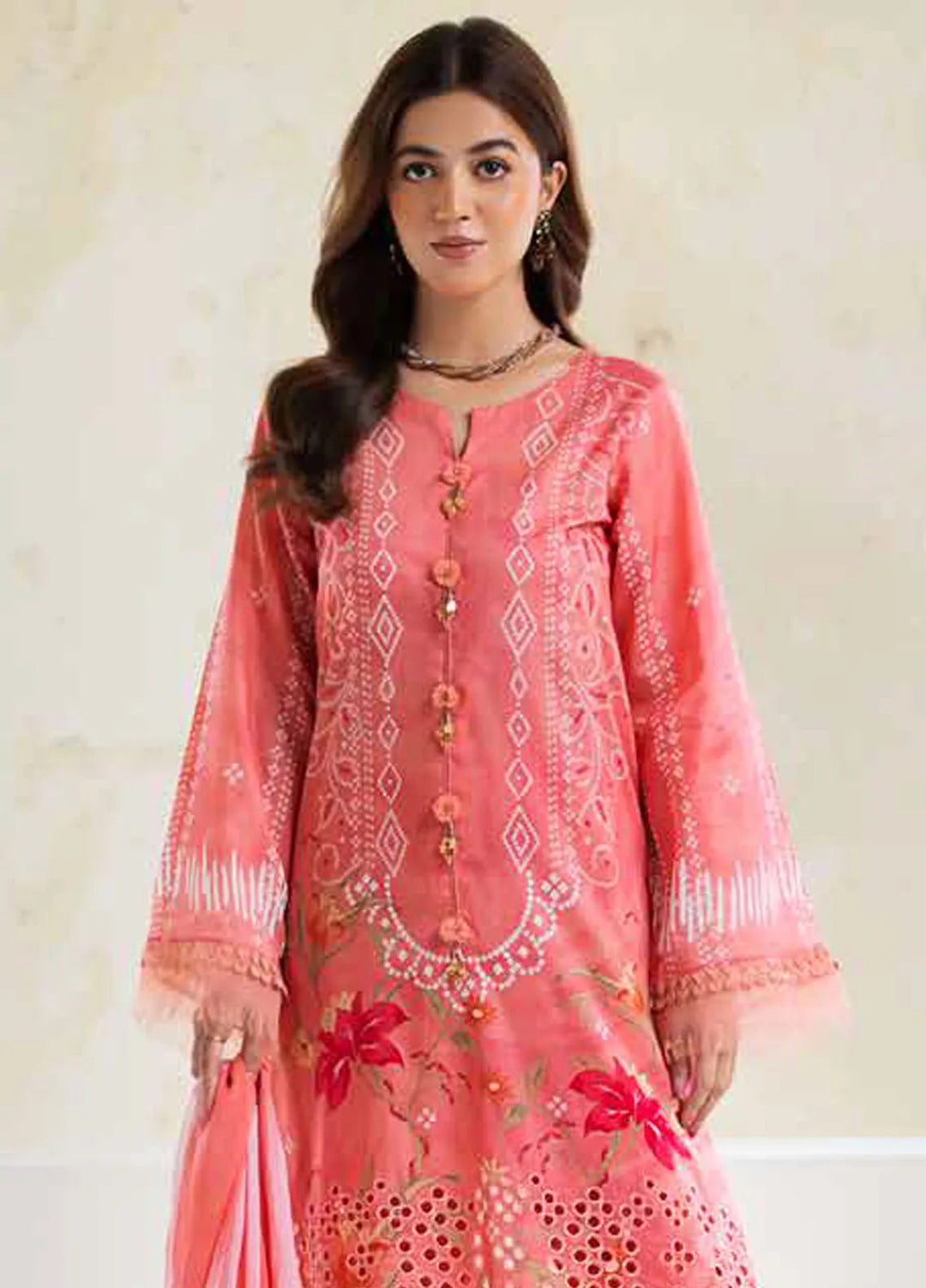 Aafreen By Riaz Arts Chikankari Lawn Suit Unstitched 3 Piece RA24A AF-82 - Summer Collection