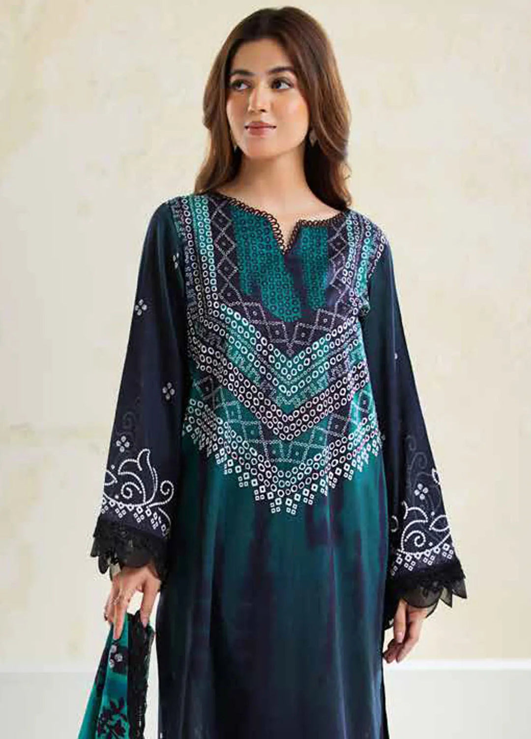 Aafreen By Riaz Arts Chikankari Lawn Suit Unstitched 3 Piece RA24A AF-84 - Summer Collection