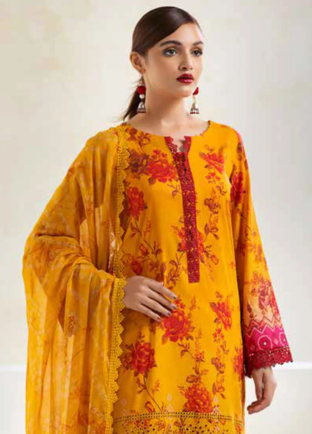 Aafreen By Riaz Arts Chikankari Lawn Suit Unstitched 3 Piece RA24A AF-86 - Summer Collection