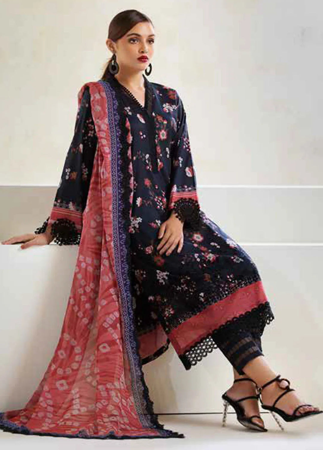 Aafreen By Riaz Arts Chikankari Lawn Suit Unstitched 3 Piece RA24A AF-88 - Summer Collection