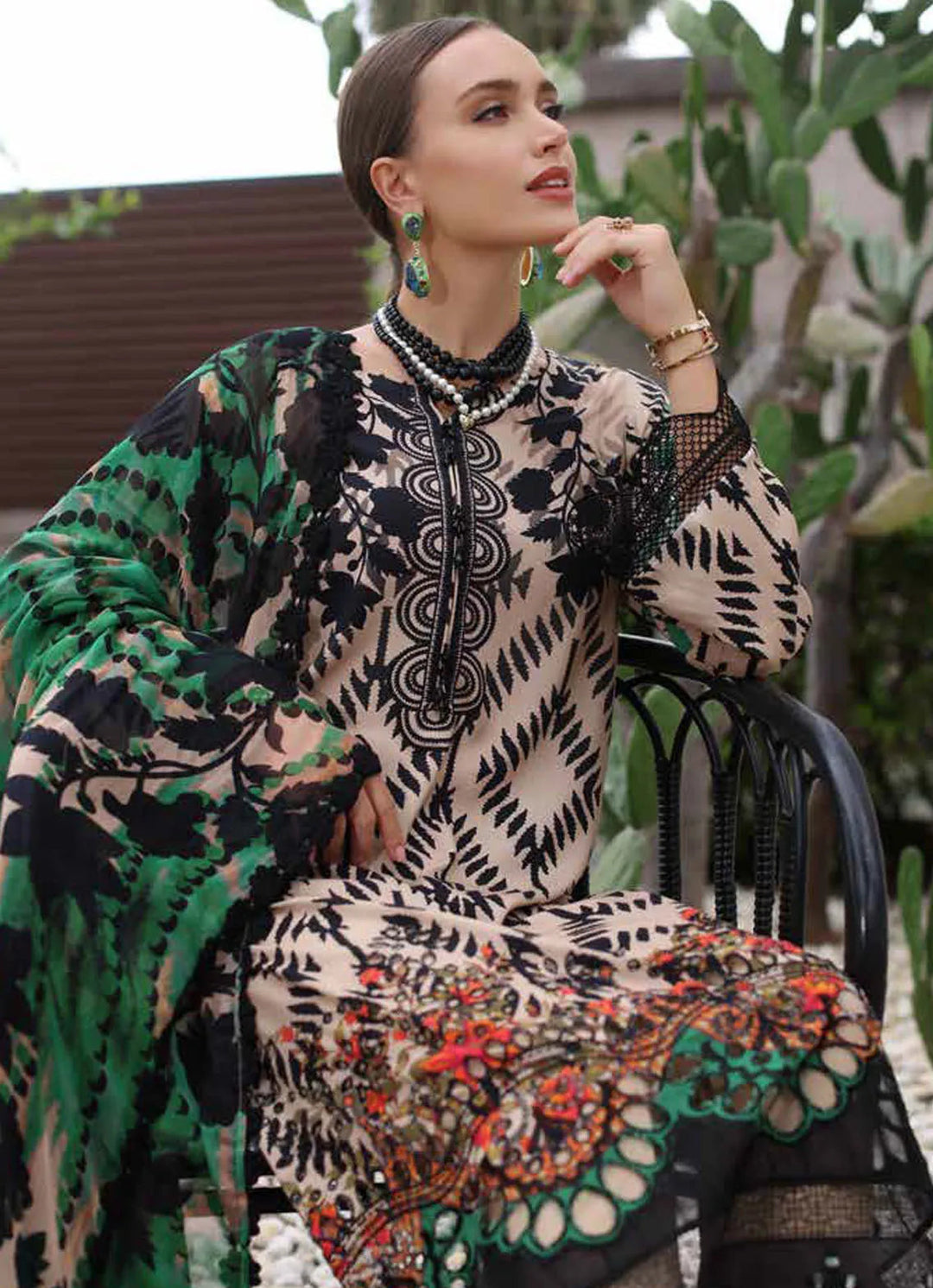 Aafreen by Riaz Arts Chikankari Viscose Suit Unstitched 3 Piece RA24AV AF-127 - Winter Collection