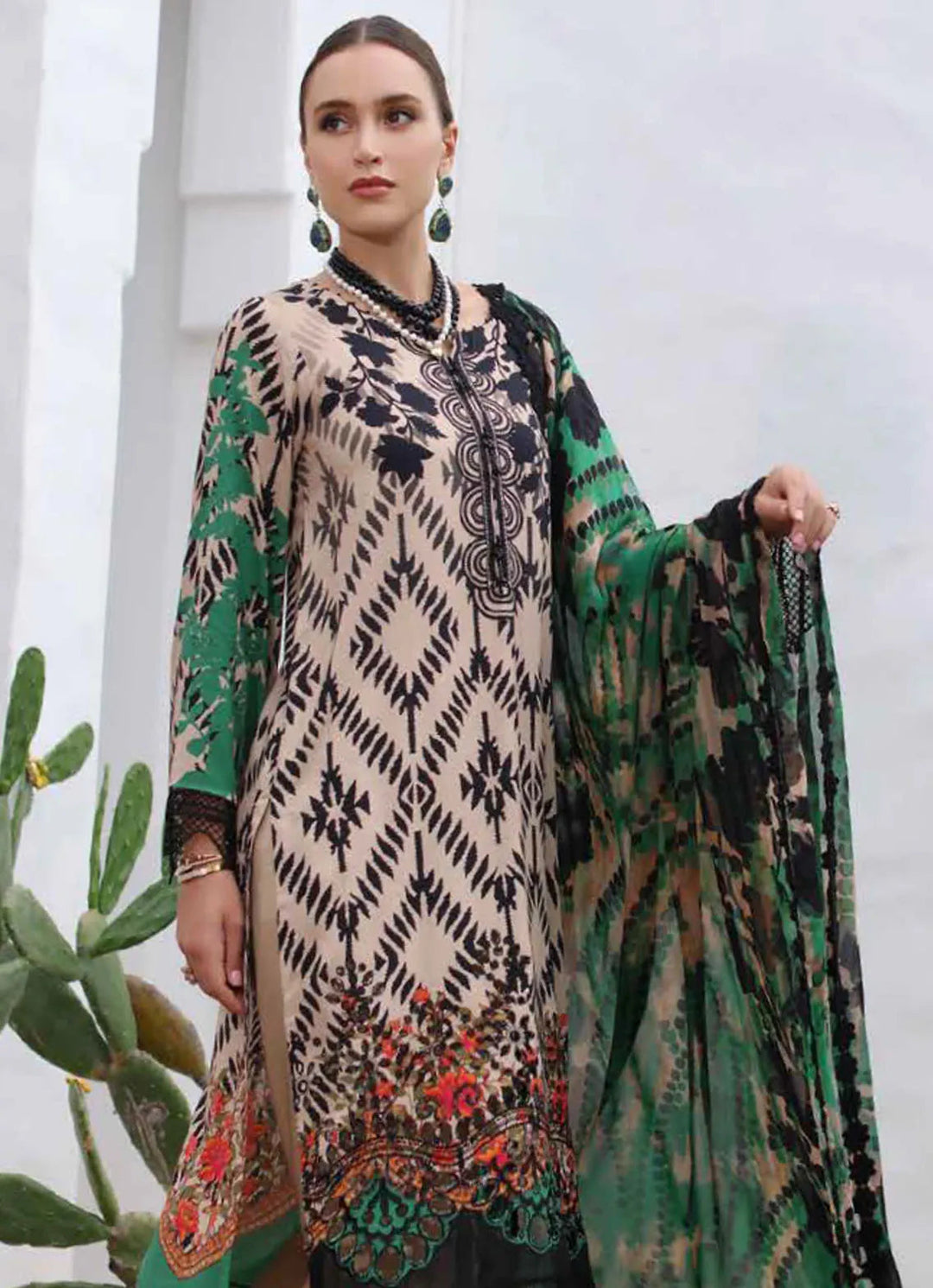 Aafreen by Riaz Arts Chikankari Viscose Suit Unstitched 3 Piece RA24AV AF-127 - Winter Collection