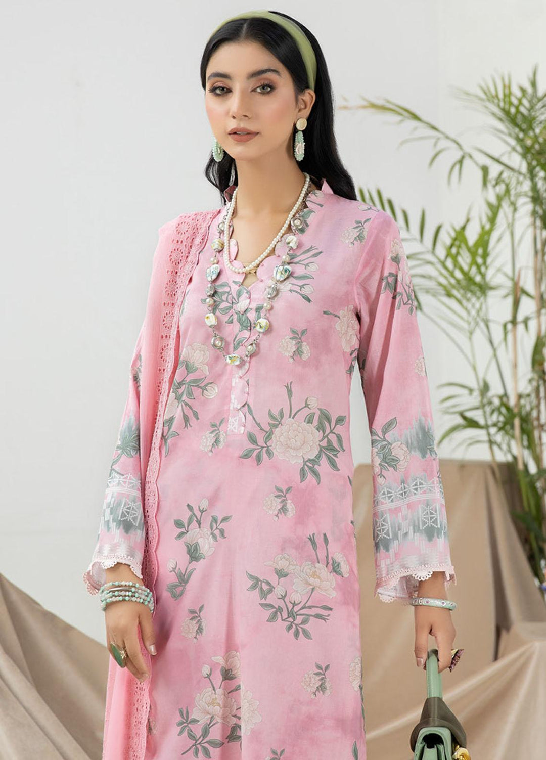 Aafreen By Riaz Arts Printed Lawn Suits Unstitched 3 Piece RA23AD AF-45 - Summer Collection