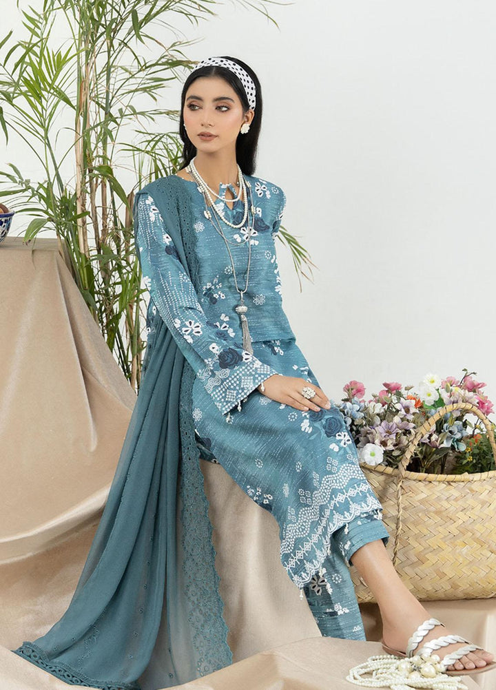 Aafreen By Riaz Arts Printed Lawn Suits Unstitched 3 Piece RA23AD AF-46 - Summer Collection