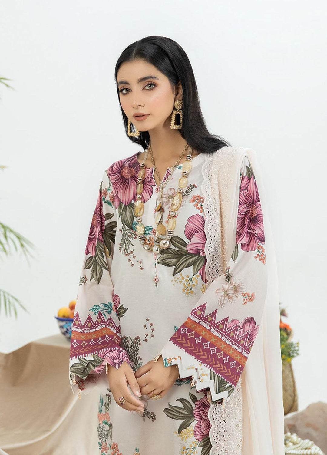 Aafreen By Riaz Arts Printed Lawn Suits Unstitched 3 Piece RA23AD AF-47 - Summer Collection