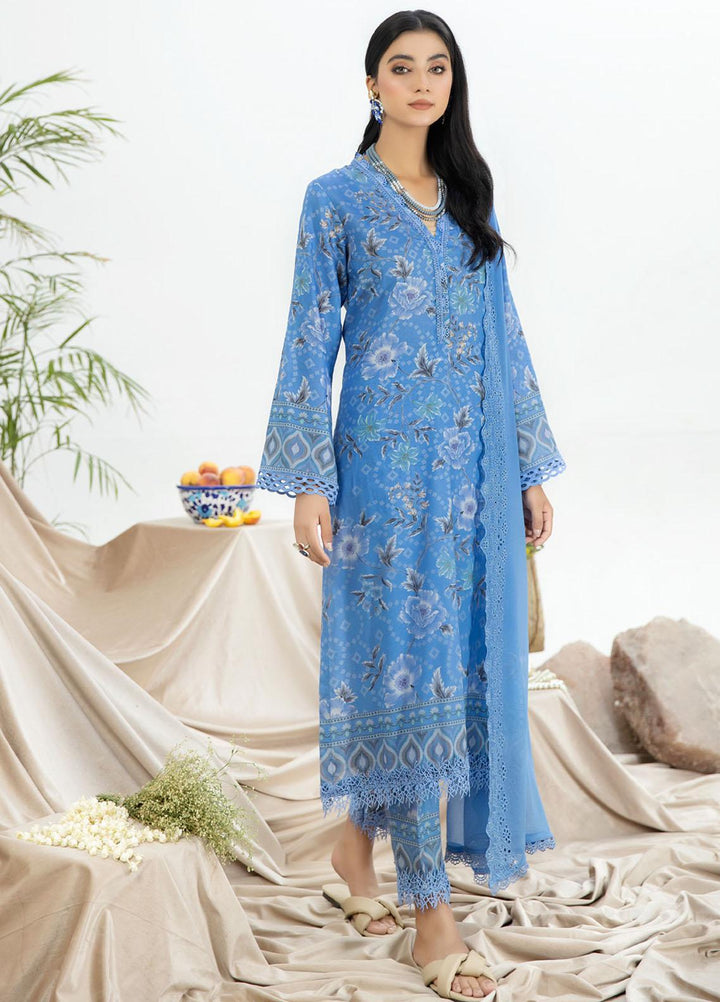 Aafreen By Riaz Arts Printed Lawn Suits Unstitched 3 Piece RA23AD AF-48 - Summer Collection