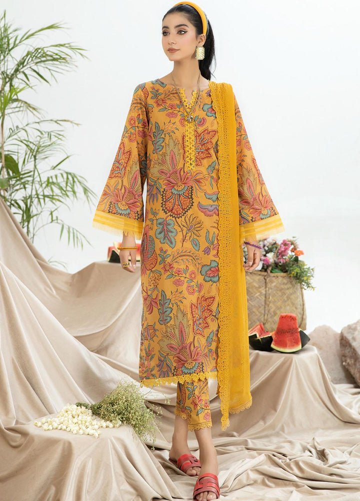 Aafreen By Riaz Arts Printed Lawn Suits Unstitched 3 Piece RA23AD AF-49 - Summer Collection