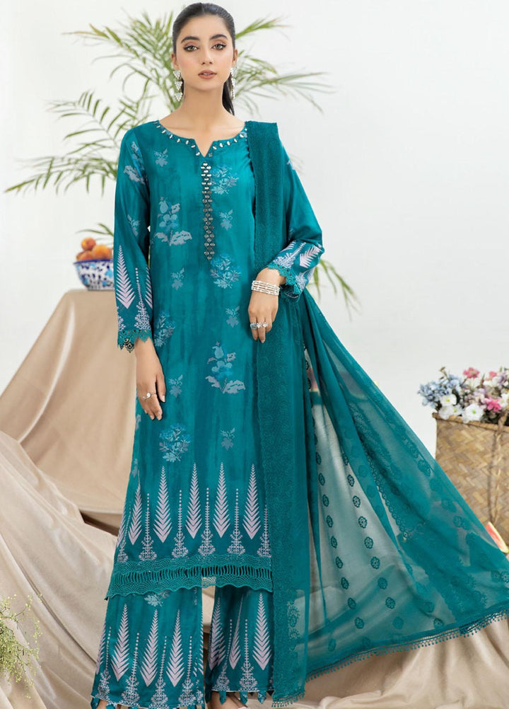 Aafreen By Riaz Arts Printed Lawn Suits Unstitched 3 Piece RA23AD AF-50 - Summer Collection