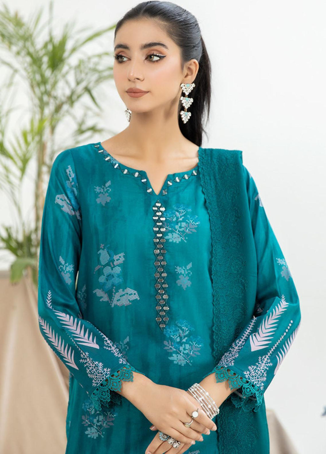 Aafreen By Riaz Arts Printed Lawn Suits Unstitched 3 Piece RA23AD AF-50 - Summer Collection