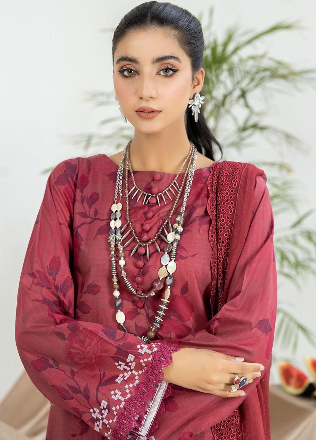 Aafreen By Riaz Arts Printed Lawn Suits Unstitched 3 Piece RA23AD AF-52 - Summer Collection